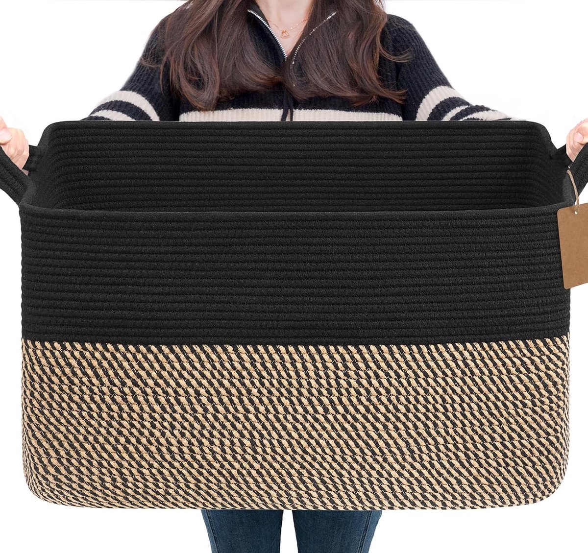 familydealvibes's tweet image. Goodpick Woven Storage Baskets for Organizing 22”x17”x12” Large Blanket Basket for Living Room Bedroom, Rectangle Wicker Storage Basket with Handles, Toy Baskets for Baby Boys, Black &amp;amp; Jute For $25.49

🔗sovrn.co/1l7b23g

#Deals #StorageBasket
