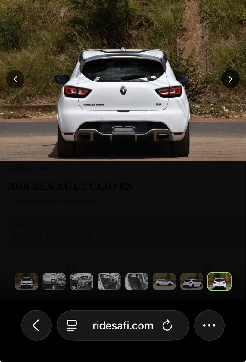ridesafi's tweet photo. 2018 Renault Clio RS
Pearl | 1600cc Turbo Petrol | 6-Speed Dual Clutch
162kW | 0–100km/h in 6.6s | Top Speed 234km/h
Drive-Away Price: Ksh 2.09M
Visit https://t.co/FxEaNSqOS7 to buy or sell your car today.
#RenaultClioRS #HotHatch #RideSafi #CarsForSaleKenya #PerformanceCar https://t.co/nBOdcVL35x