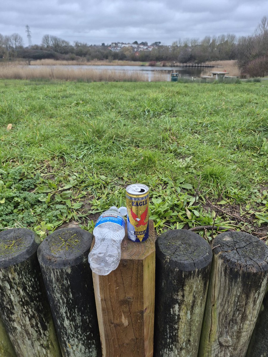 Wednesday's finds at Lamby Lake car park were just 2 pieces to bin before I started work! A pleasant surprise this morning.   #litterlouts #cartossers #binit #keepcardifftidy #keepwalestidy