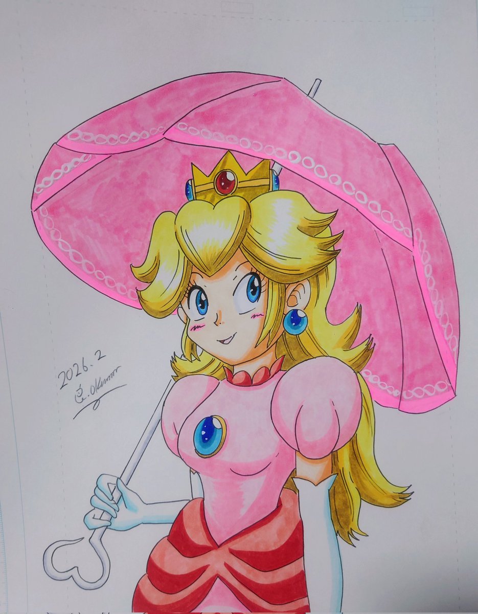 ピーチ姫 PrincessPeach #ピーチ姫 #イラスト
