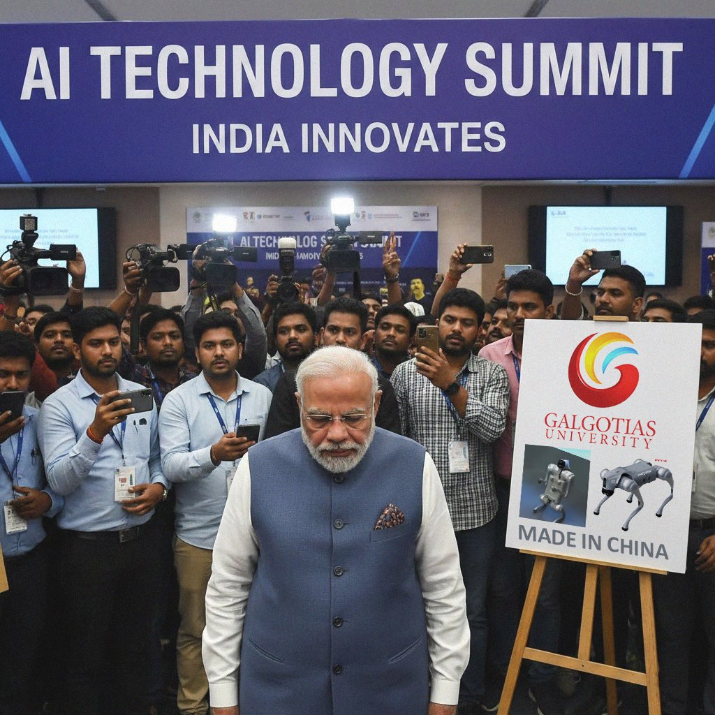 One of the #WorldsLargestAISummit turned into negative trolling because of so-called institutions like Galgotias and their Chinese-made fake robots.

Also, <a href="/PMOIndia/">PMO India</a> <a href="/narendramodi/">Narendra Modi</a> Ji must think why some talented patent holders were tortured outside #AIsummit.