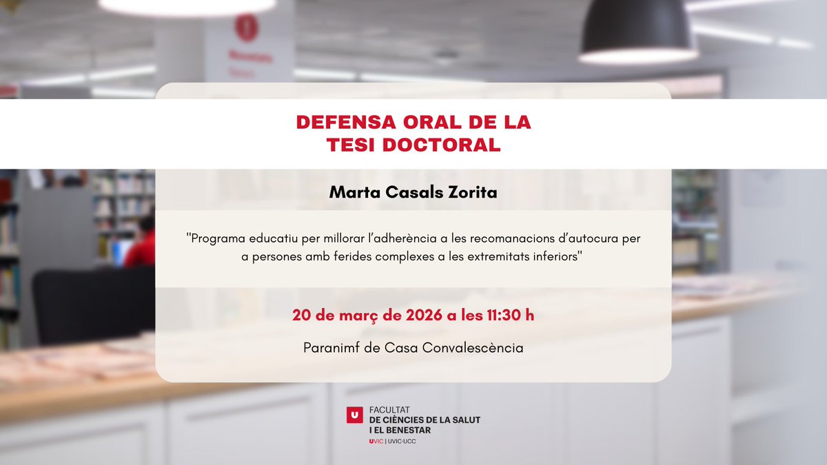 Facultat de Ciències de la Salut i el Benestar tweet media