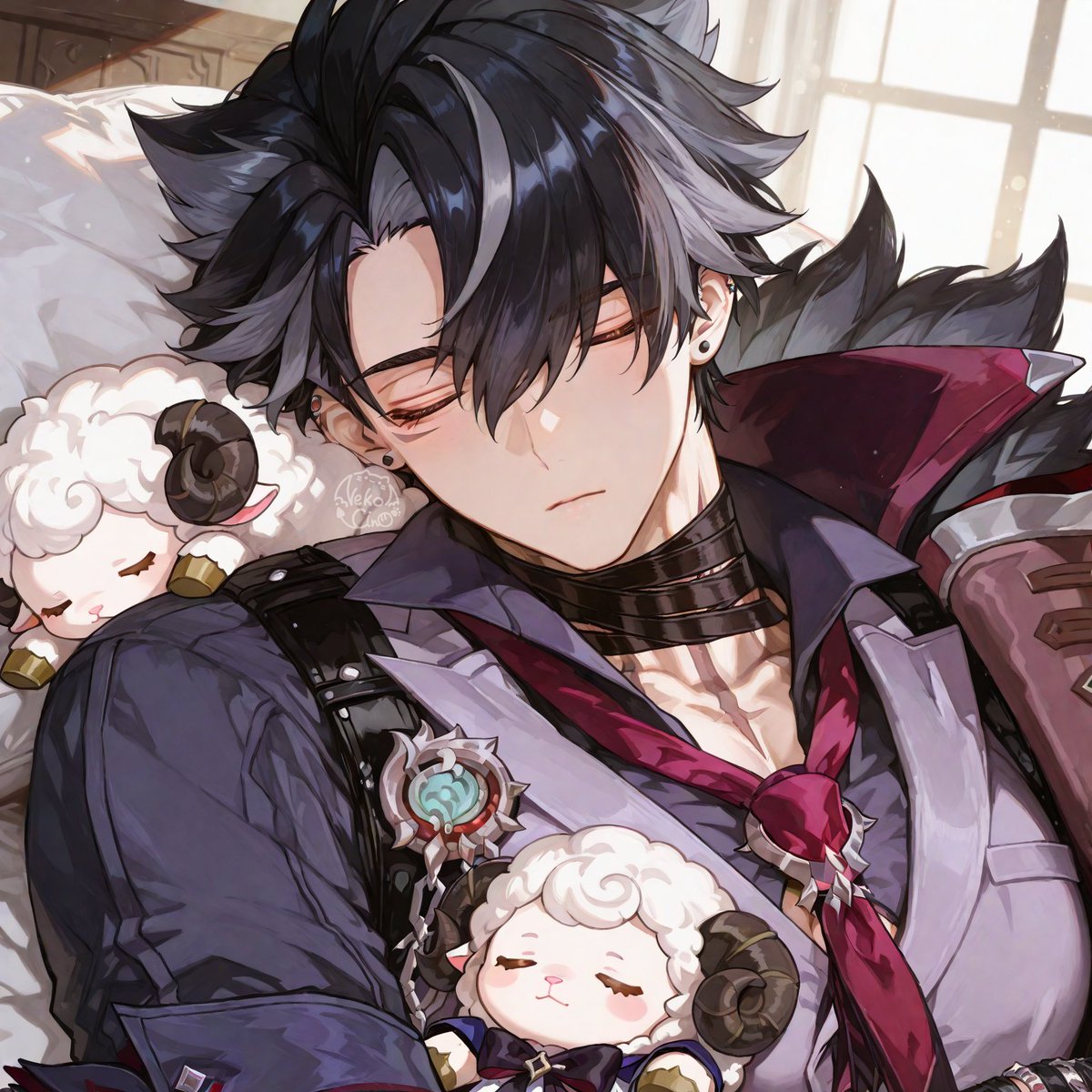 RT @Nekocino_Pesca: #リオセスリ #Wriothesley #GenshinImpact