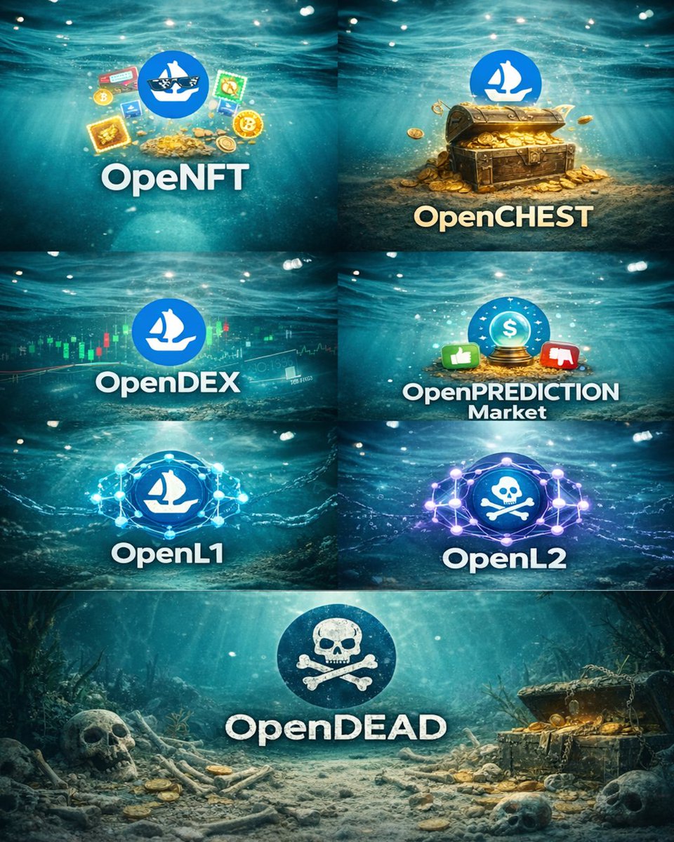 OpenSea - OpeNFT, OpenCHEST, OpenDEX, OpenPREDICTION Market, OpenL1, OpenL2, OpenDEAD…

I’ve already come up with new names for your product, because OpenSea doesn’t fit this circus anymore. Pick any. Right now you’re just in another bullshit “transition phase” — from OpenCHEST