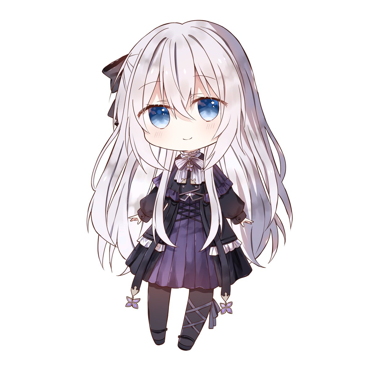 lila_kurose's tweet photo. 実は甘い氷様(@Amaiicee)に一枚絵だけでなくSDも依頼していたのです...！
お仕事早すぎ感謝です☺️

SDなのにこの衣装の反映度の高さに感動😭
差分も可愛すぎか！
差分はこれ以外にも3つあるから解説動画とかで差し込んで使うぞ〜🥰 https://t.co/9iNBXcZv3s