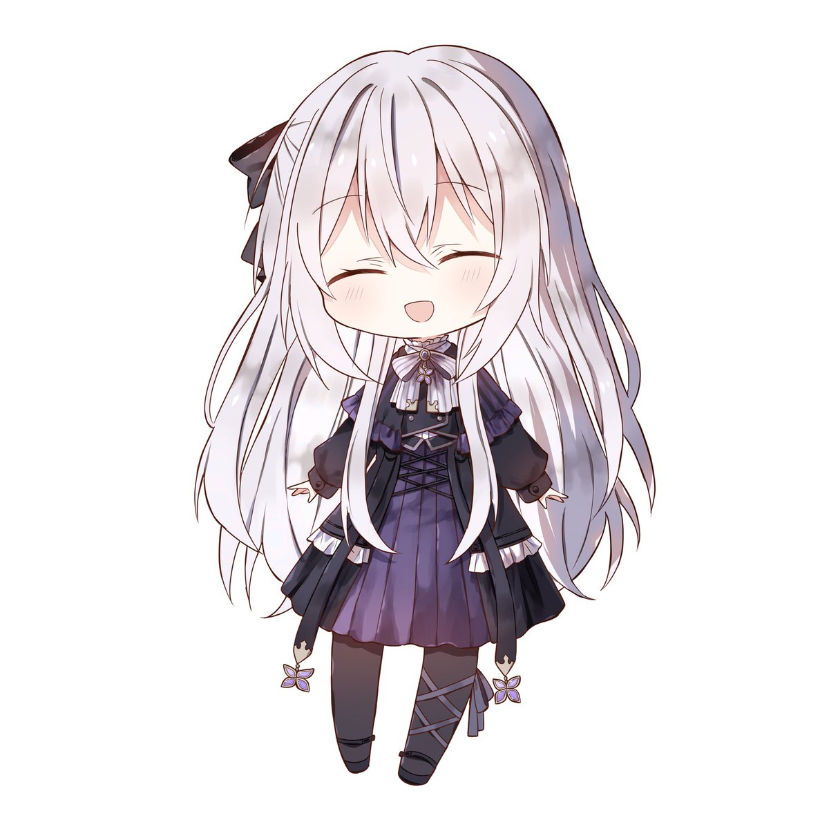 lila_kurose's tweet photo. 実は甘い氷様(@Amaiicee)に一枚絵だけでなくSDも依頼していたのです...！
お仕事早すぎ感謝です☺️

SDなのにこの衣装の反映度の高さに感動😭
差分も可愛すぎか！
差分はこれ以外にも3つあるから解説動画とかで差し込んで使うぞ〜🥰 https://t.co/9iNBXcZv3s