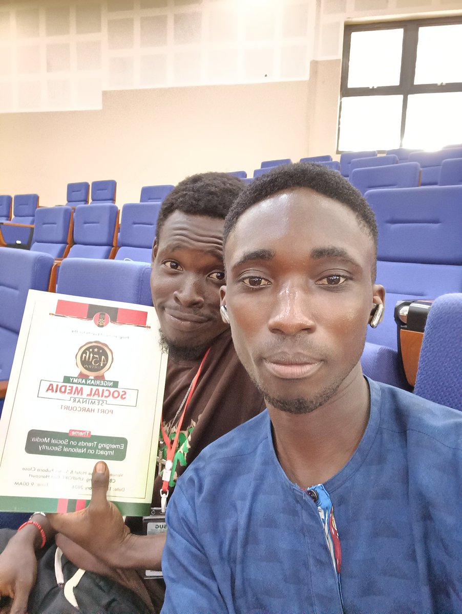 JazzmanMedia's tweet photo. Proud to be part of the 45th Edition of the 🇳🇬Nigerian Army Social Media Seminar. It’s vital to discuss how our digital footprints affect the security of our nation. Knowledge is power!  #NigerianArmy #PortHarcourtEvents #StayInformed
@HQNigerianArmy https://t.co/t3vIOPg3zJ