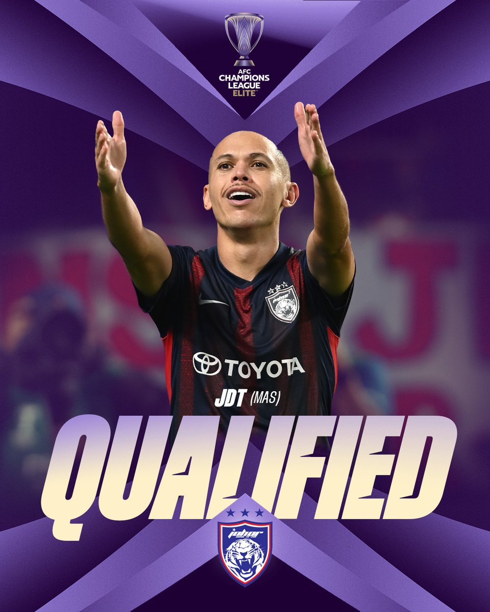 ✨ 𝐐𝐔𝐀𝐋𝐈𝐅𝐈𝐄𝐃 ✨

🇲🇾 JDT roar their way into the #ACLElite Round of 16 and keep their continental charge alive!