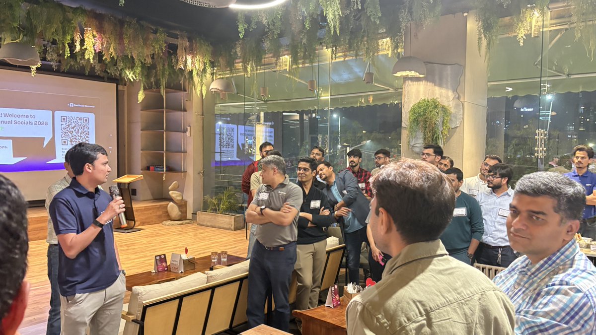 Ahmedabad runs on conviction.
Always has. 🧡

AIBoomi Annual Socials '26 landed in Ahmedabad. 35+ founders in the room, with quiet confidence &amp; sharp conversations.

From textiles to tech to AI, this city keeps reinventing itself.

Now, onto the next one.