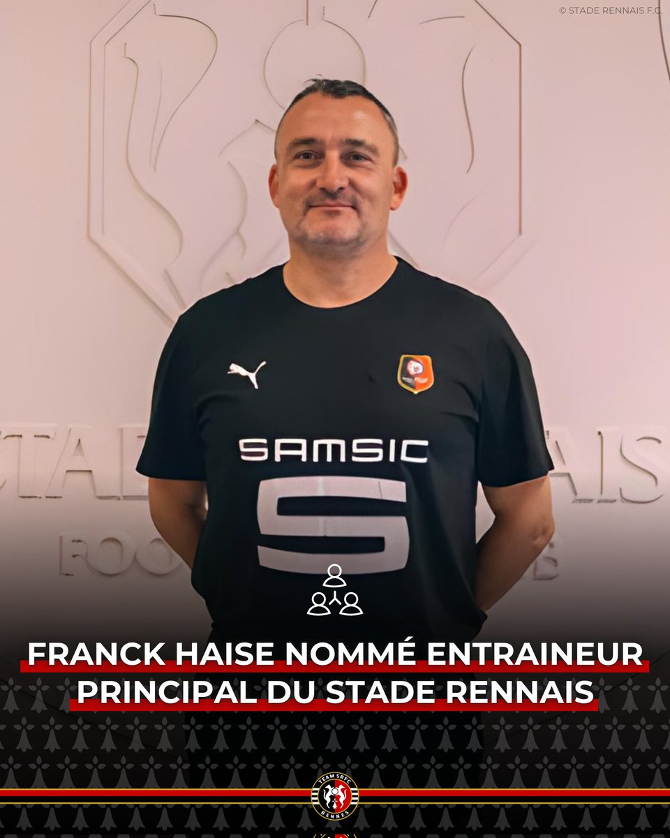 team_srfc's tweet image. #Club

🚨 C'est désormais officiel, Franck Haise est le nouvel entraîneur du Stade Rennais !

Le technicien de 54 ans retrouve le SRFC 12 ans après pour une nouvelle aventure à la tête du groupe professionnel. 💪

Bon retour à Rennes Franck ! ❤️🖤
-
📸 : @staderennais