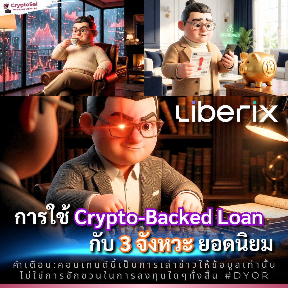 CryptoSaiV2's tweet photo. 💜 การใช้ Crypto-Backed Loan
🔥 กับ 3 จังหวะยอดนิยม
.
⚡ รายละเอียดอยู่ในคอมเมนต์นะครับ ⚡
🤩🤩🤩
#whatisliberix #liberixช่วยคุณได้ #ยืมเงินได้แค่ใช้คริปโต #cryptobackedloan #LiberixKnowledge #CryptoSai https://t.co/4mQoJlHuDx