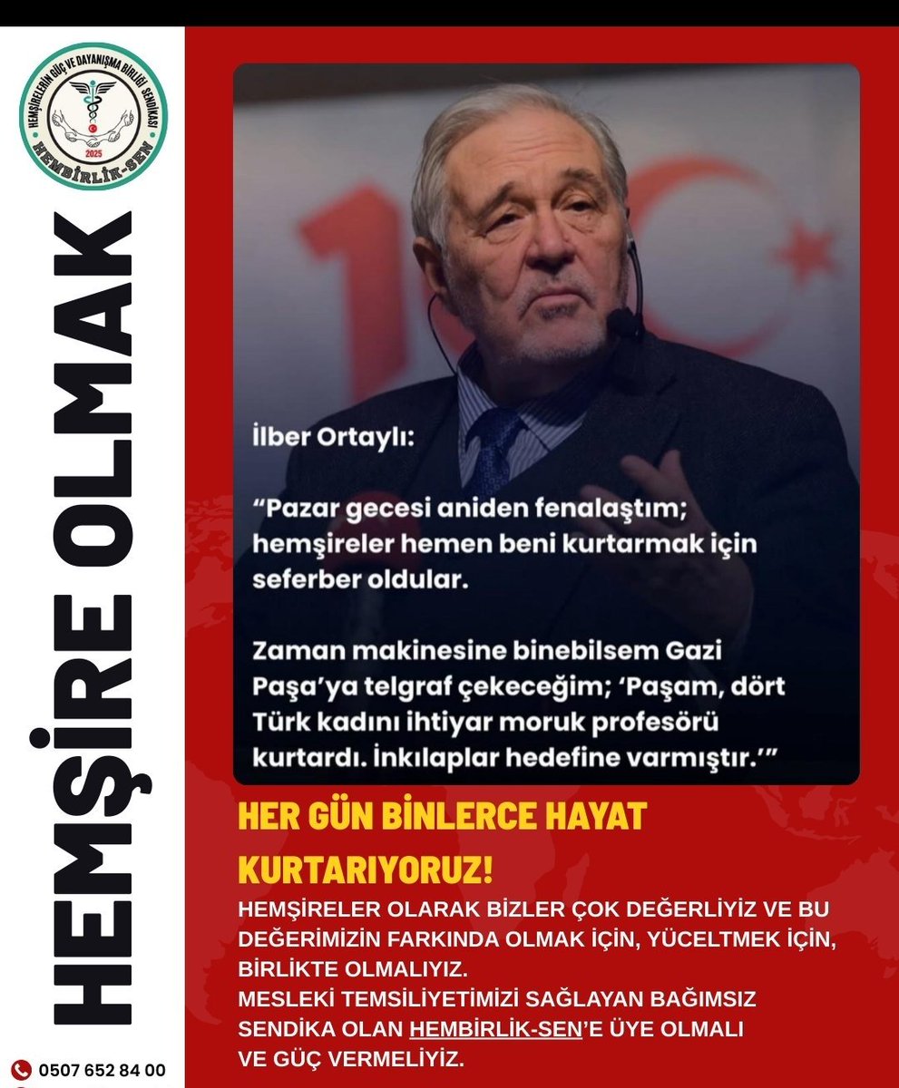 Hemşireler ve hastaları bu ikisi bir çarkın iki dişlisi hemşire varsa halkımızın sağlığı yerindedir,bu halkın içinde işçi de var emekcide siyasetçide o yüzden tüm hastalarımıza sesleniyor hemşirelere mali ve sosyal haklarında desteğe davet ediyorum.