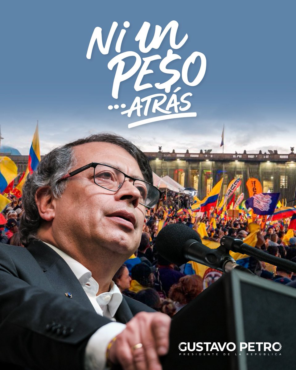 «Convoco a las trabajadoras y los trabajadores de Colombia este jueves 19 de febrero a defender el Salario Vital en todas las plazas públicas del país.

»Bogotá, Plaza de Bolívar, 2:00 pm».

#PresidentePetro

#ALasPlazasPorElSalarioVital
#ElSalarioVitalSeDefiende