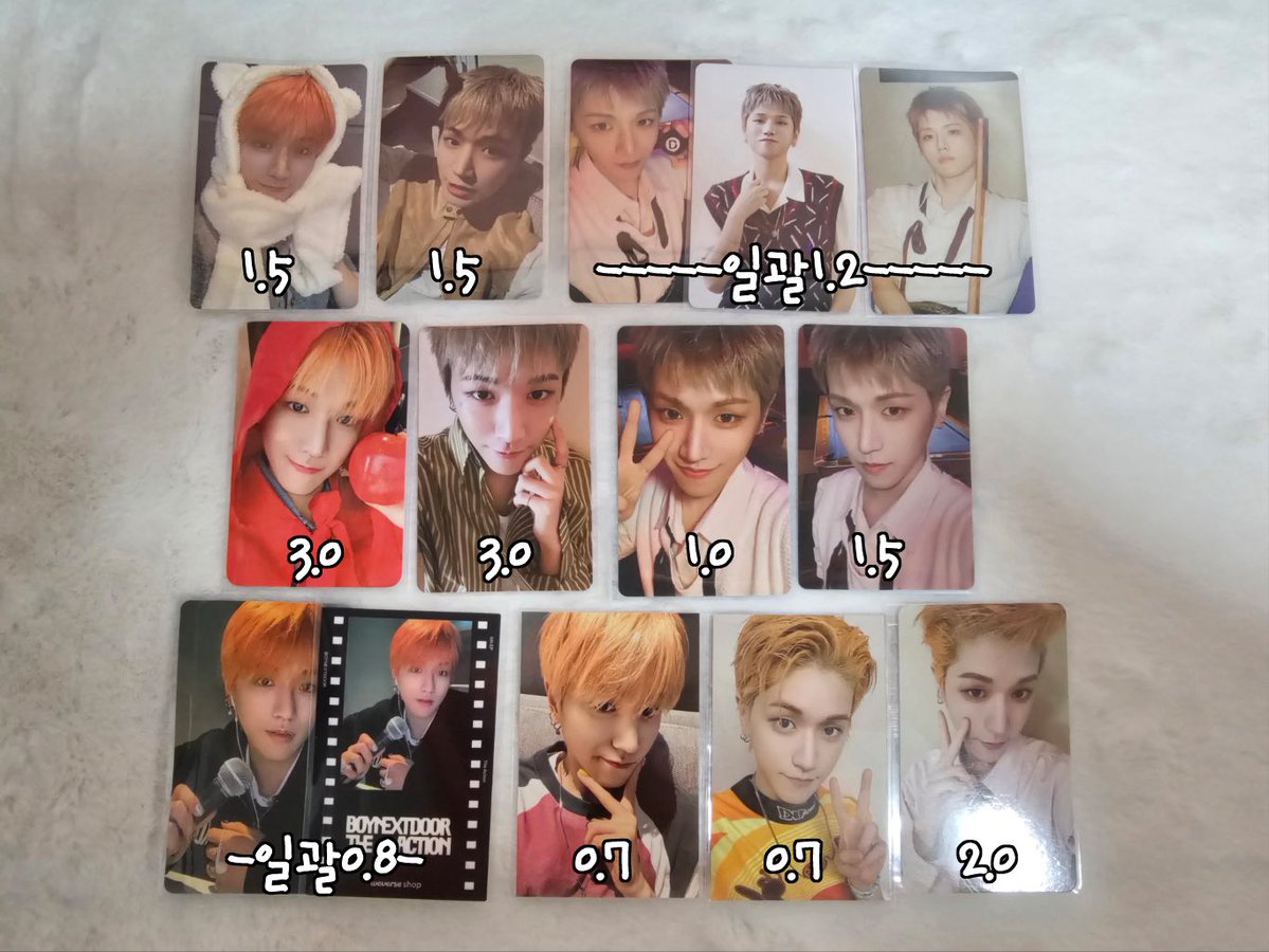 ยังไม่ดีล 🇰🇷‼️ไม่พร้อมส่ง ซองโฮ ริอู

🚪สอบถามราคา dm คับ
❣️ซื้อ 1.0 ขึ้นไป

📦ค่าส่งในไทย reg 30,ems 45 (พื้นที่พิเศษ+20)

#ตลาดนัดboynextdoor #ตลาดนัดเด็กข้างบ้าน