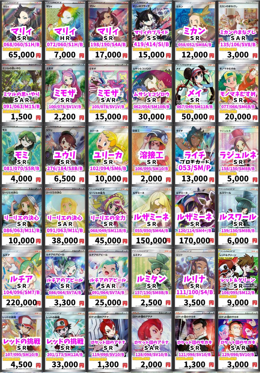 ポケモンカード買取情報！ アイリスの闘志 SAR 3000 アカネ SR