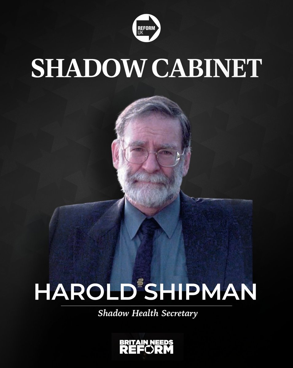 Reform announces Shadow Health Secretary.