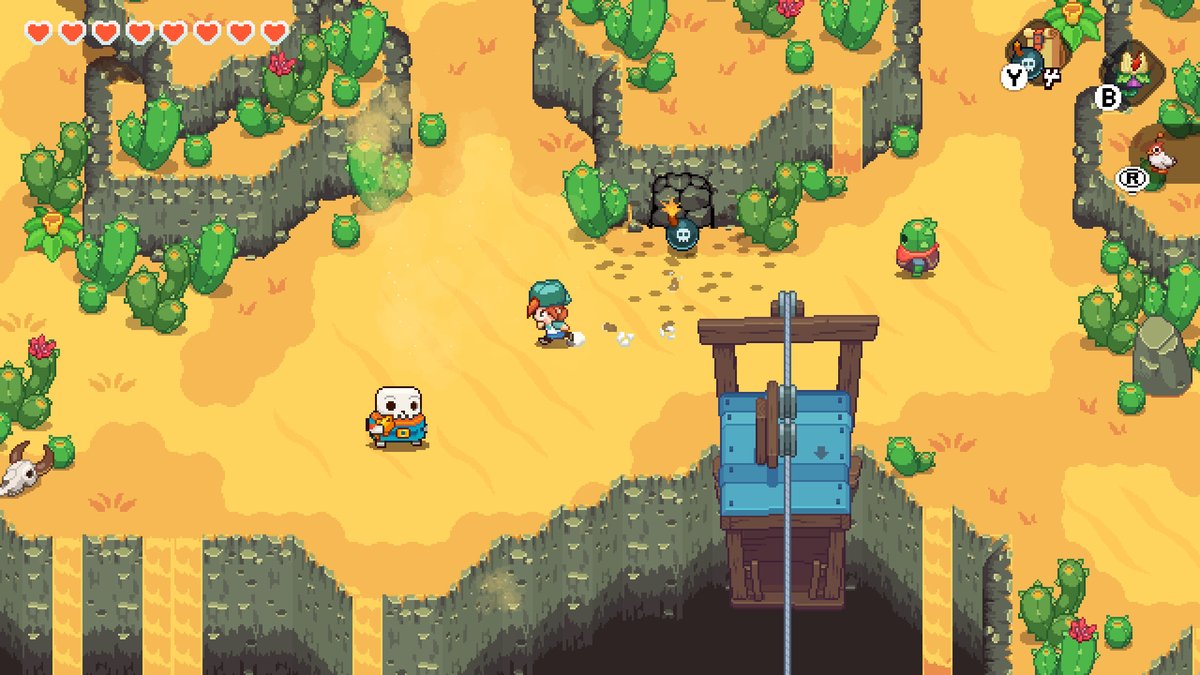 OfficialPhenexa's tweet photo. Getting some Zelda vibes from #UnderTheIsland ✨ It's a '90s-inspired 2D action-adventure full of beautiful regions, strange creatures and a sinking island mystery. If you feel like classic top-down exploration with adorable pixel charm, you'll like this one 💗 Vid here 👇 https://t.co/gCN35cvcJX