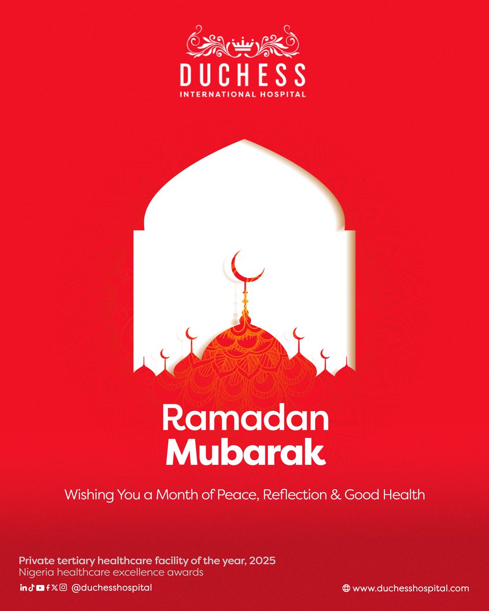As the holy month of Ramadan begins, we extend our warm wishes to our Muslim patients, staff, and community.

May this season of fasting, reflection, and prayer bring you peace, renewed strength, and abundant blessings. 

#RamadanMubarak #Ramadan2026 #DuchessHospital