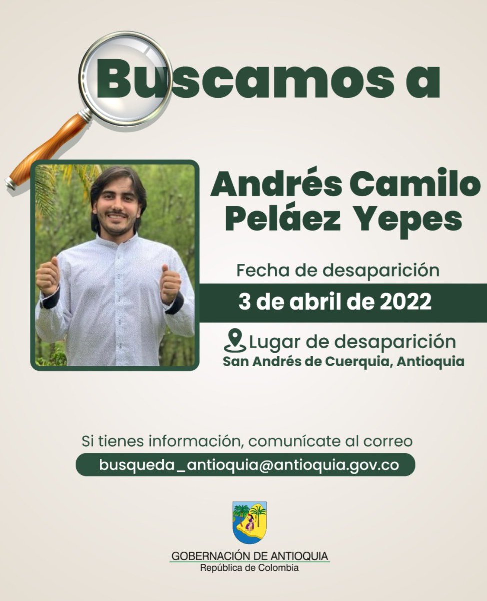 #DondeEstaCamilo #AndresCamiloNoAparece Dios 1.412 días ausente. Solo pido que me devuelva a mi hijo, vivo o muerto, esté como esté. No es mucho pedir, envía un mensaje, una llamada, todo lo que se puede hacer para comunicarnos, solo dime dónde está mi hijo, ya es mucho tiempo.
