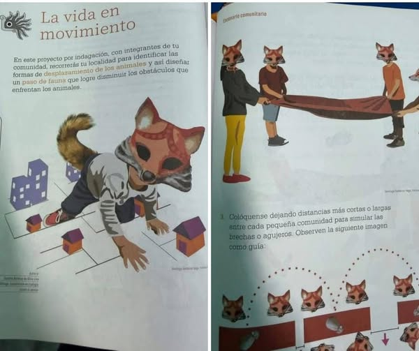 Y uno se pregunta ¿De donde habrán sacado los chavos esa pendejada de que son Therians y se identifican como animales? Bueno, basta ver los libros de texto de la Nueva Escuela Mexicana