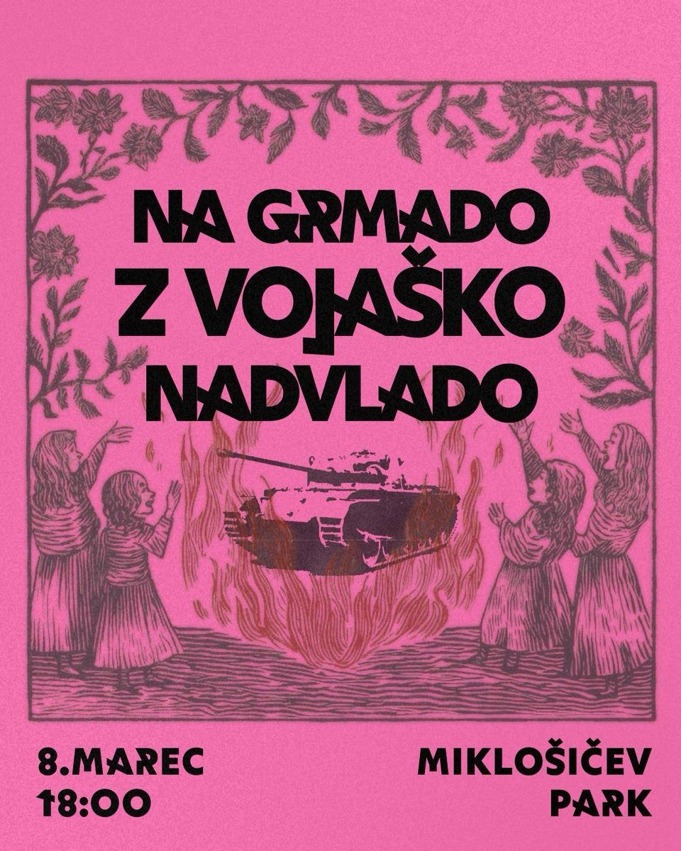 8th of March in #Ljubljana against militarism, imperialist violence, war profiteers and dominant mentality. For life and dignity: JIN JIYAN AZADI 💜