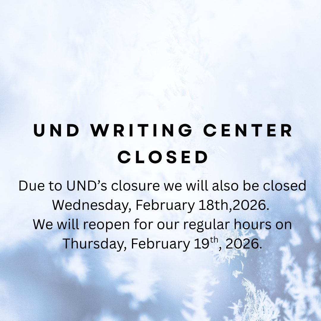 UND Writing Center tweet media