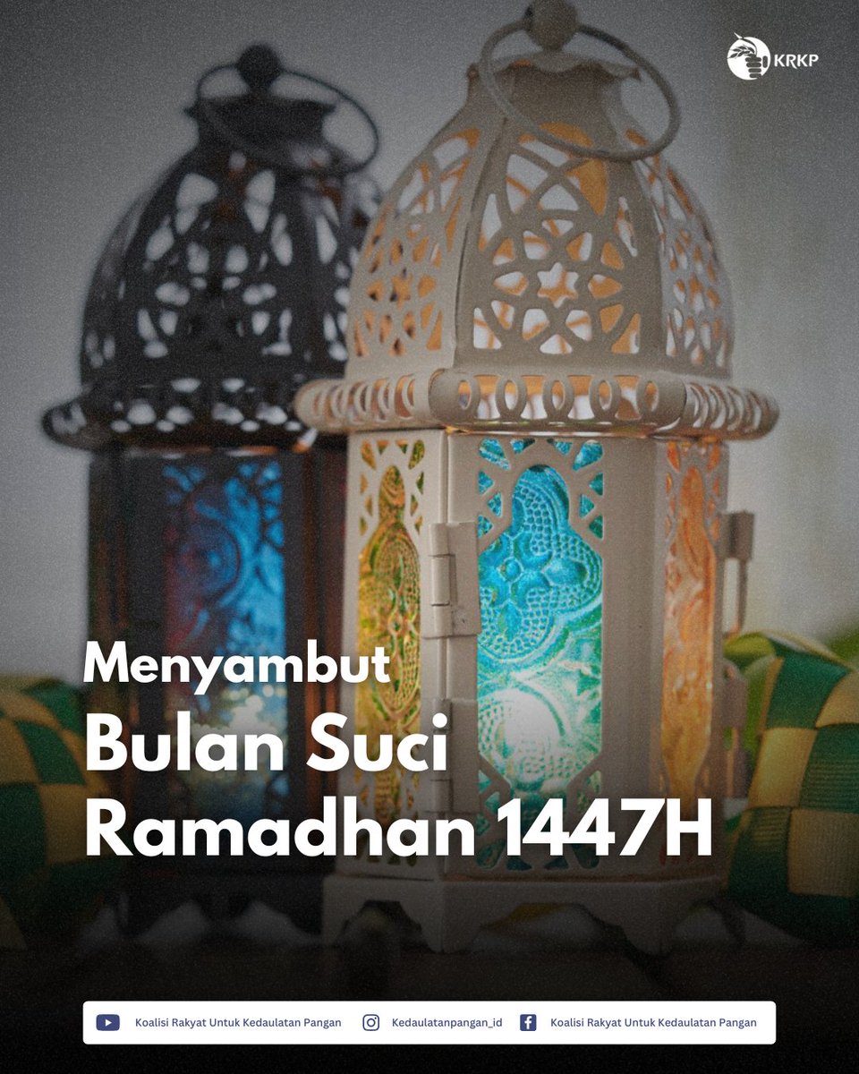 Selamat menunaikan ibadah di bulan Ramadhan 1447 H ✨

Mari bersama kita wujudkan Ramadhan Hijau melalui pola konsumsi yang berkelanjutan, mengurangi limbah, dan lebih peduli terhadap lingkungan 🌱

#RamadhanHijau
#Ramadhan1447H