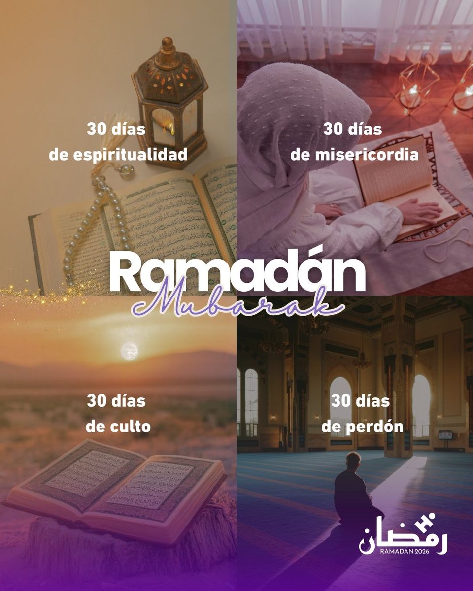HumanAppeal_ES's tweet photo. .#RamadánMubarak ✨
Que este Mes Sagrado nos inspire a compartir, a abrir nuestro corazón y a multiplicar bendiciones. Cada gesto de generosidad cuenta, cada buena acción provoca esperanza y consigue hasanat. Que puedas alcanzar todos tus objetivos este #Ramadan2026, Inshallah. https://t.co/jowrmnTGmh