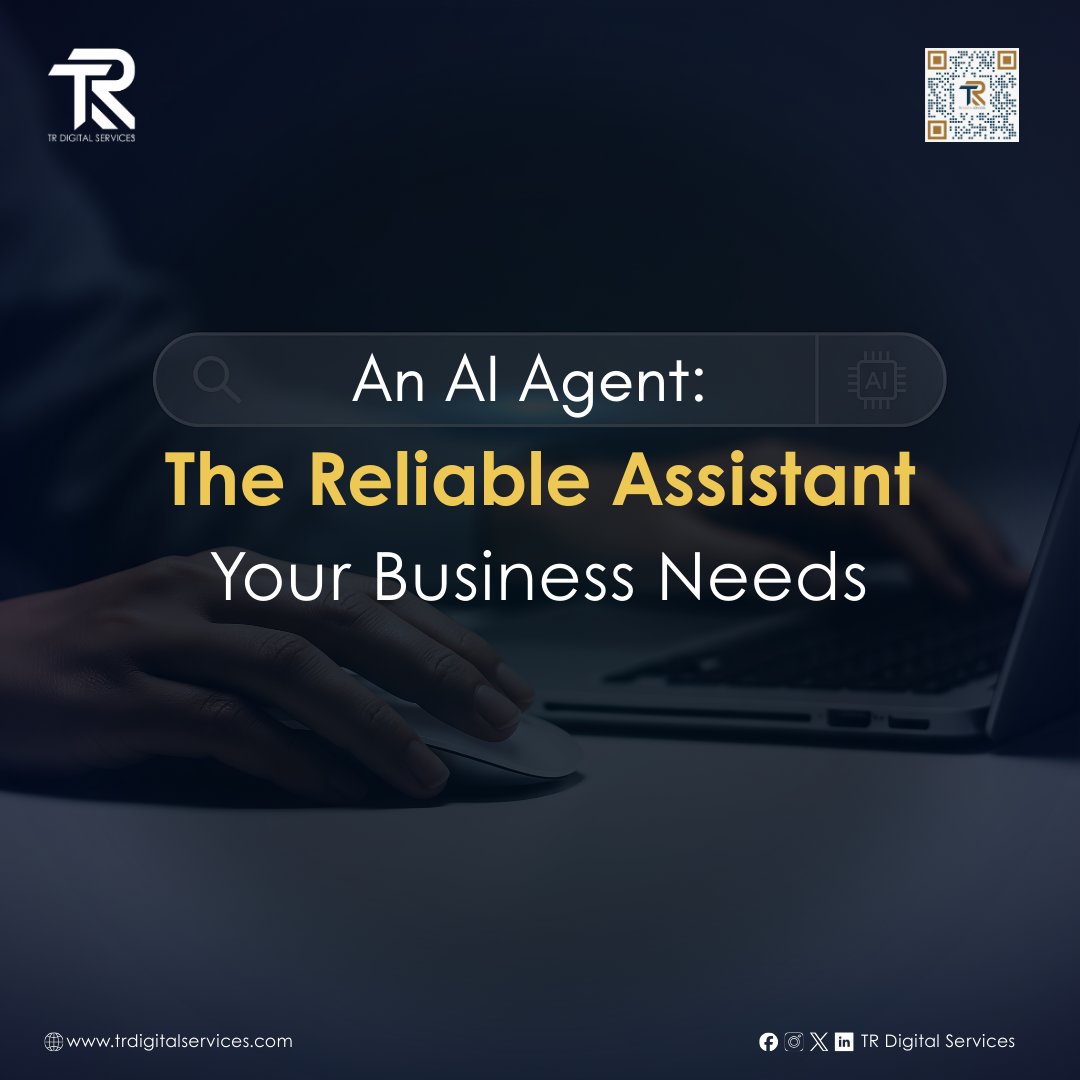 🤖 Boost your business productivity with An AI Agent: The Reliable Assistant Your Business Needs 💼✨

Streamline tasks, automate work, and focus on what matters most! 🚀

📖 Read more: trdigitalservices.com/an-ai-agent-th…

💻 More services: trdigitalservices.com

#DigitalSolutions