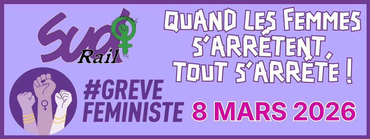 Fede_SUD_Rail's tweet photo. 🟣 Plus que jamais, face aux offensives réactionnaires, on se prépare à être massivement dans la rue le #8mars.
🟢 La lutte #féministe est une lutte #syndicale et elle est indissociable de nos combats antiracistes, antifascistes et anticapitalistes !
@UnionSolidaires https://t.co/eBfMHe3Dvw