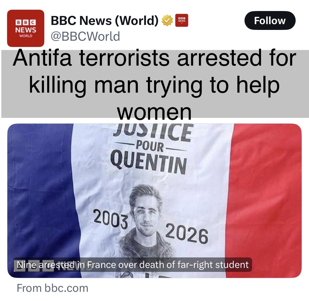 LibMomTurning's tweet photo. @BBCWorld Fixed it. https://t.co/gyExG24qzS