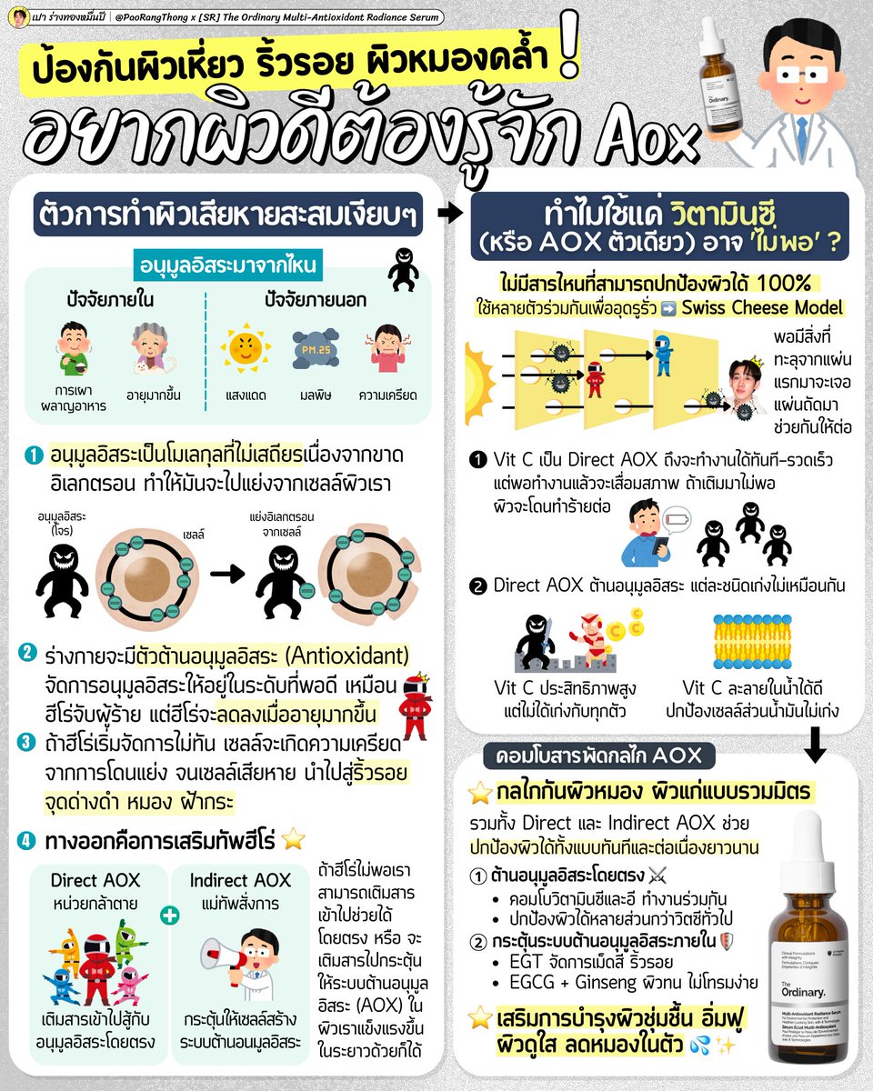 เปา ร่างทองหมื่นปี 👑 สอนใช้สกินแคร์ tweet media