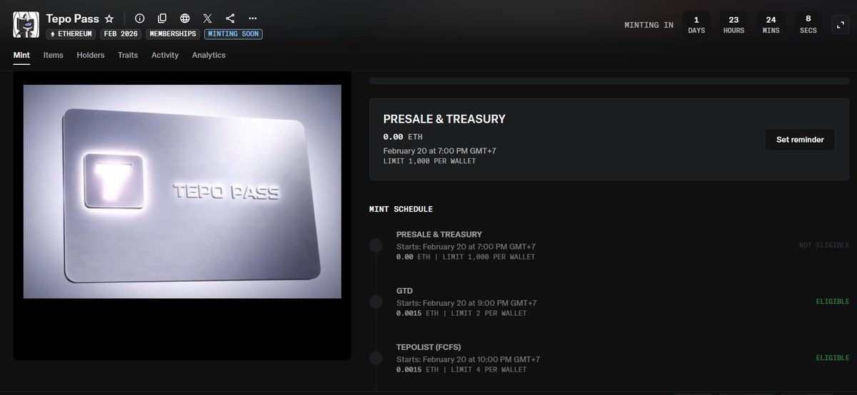 Should i mint this shi*? 
dự án <a href="/TepoNFT/">Tepo (testnet arc)</a>  này sắp cho mint nft giá thì rẻ thôi có 3$ ,  toàn thấy mấy thằng kols Vn shill vs phát slot cho bọn nó làm GA là thấy hơi vl r, dự án ăn theo <a href="/tempo/">Tempo</a> còn chưa dc Tempo follow, k thấy raise fund gì cả =))
