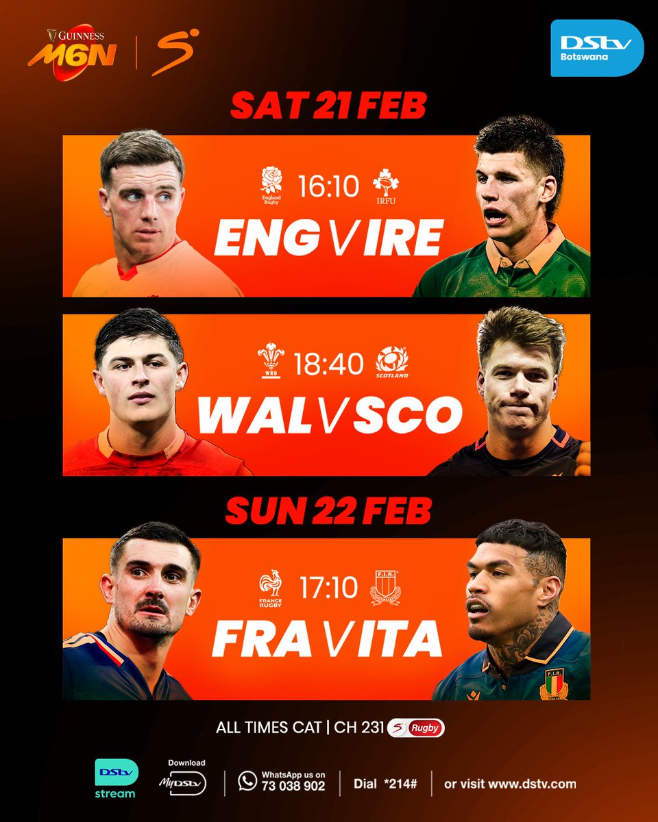 Massive tackles, smart plays, and a finish worthy of champions. The journey continues. 🏆🏉 Which team are you supporting this weekend? Stay connected- Subscribe today at bit.ly/4blXXie dial *214#, Whatsapp us on 73038902 or use the MyDStvApp. #DStvBw #ReOn