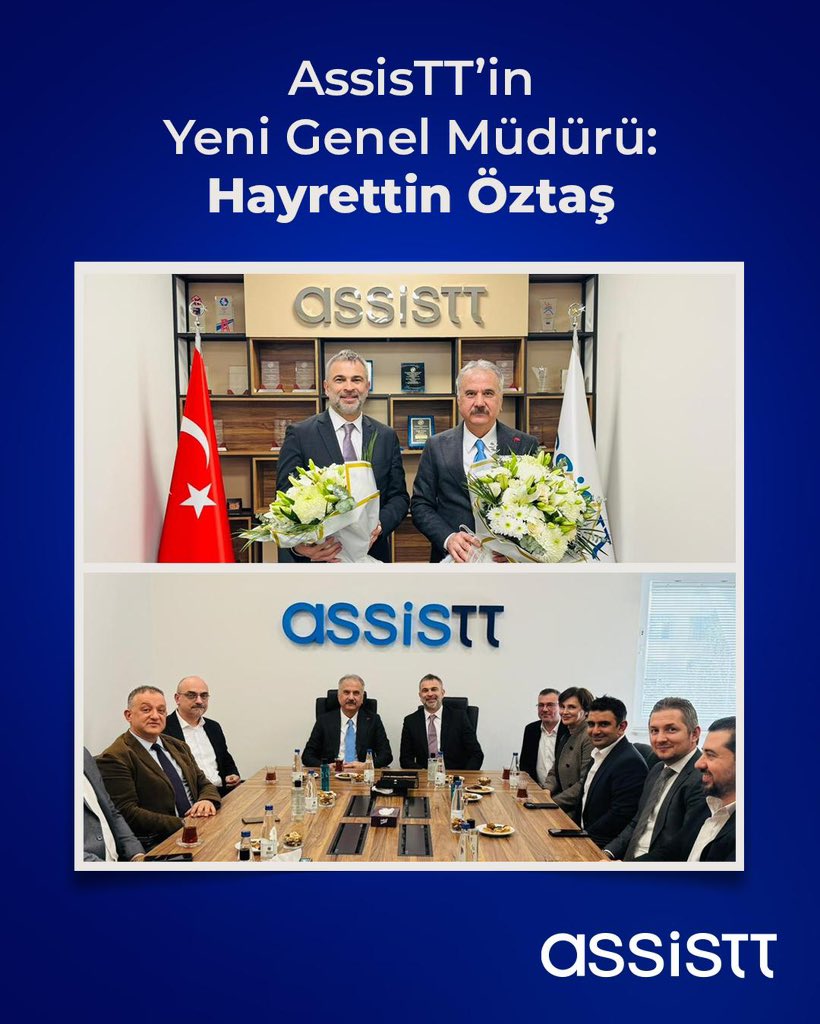 AssisTTkurumsal's tweet photo. 13 Şubat 2026 tarihi itibarıyla AssisTT Genel Müdürü olarak görevine başlayan Hayrettin Öztaş’ın, deneyimi ve vizyonuyla AssisTT’in büyüme ve gelişim yolculuğuna katkılarını heyecanla bekliyor, kendisine başarılar diliyoruz. https://t.co/0ZaRi64mmV