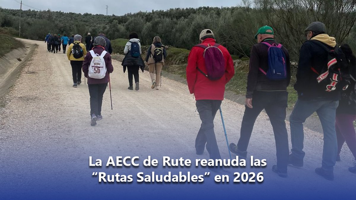 📢 La AECC de #Rute amplía sus 'Rutas Saludables' con nuevos itinerarios para 2026. 👟✨
Una apuesta por el ejercicio físico y la prevención en el municipio. Conoce los nuevos recorridos y cómo participar aquí:
🔗 radiorute.com/las-rutas-salu…

#Salud #Rute #Prevención #AECC