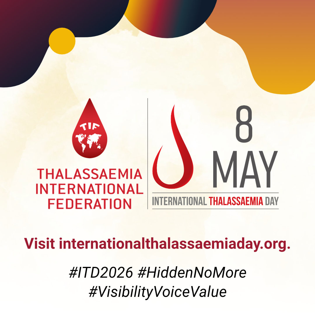 thalassaemiaTIF's tweet image. Even after diagnosis, many still live without the #recognition, #support and #prioritisation they deserve.

#ITD2026 shines a light on these realities and calls the global community to act!

Discover the campaign 👇(2/2)
internationalthalassaemiaday.org/about/
#VisibilityVoiceValue