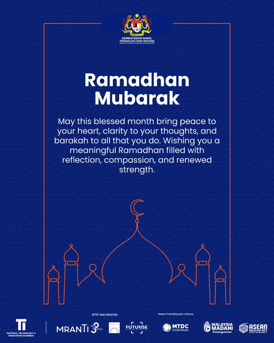 Ramadhan Mubarak 1447H 🌙 

May this blessed month bring peace to your heart, clarity to your thoughts, and barakah to all that you do. Wishing you a meaningful Ramadhan filled with reflection, compassion, and renewed strength.

From NTIS Secretariat.