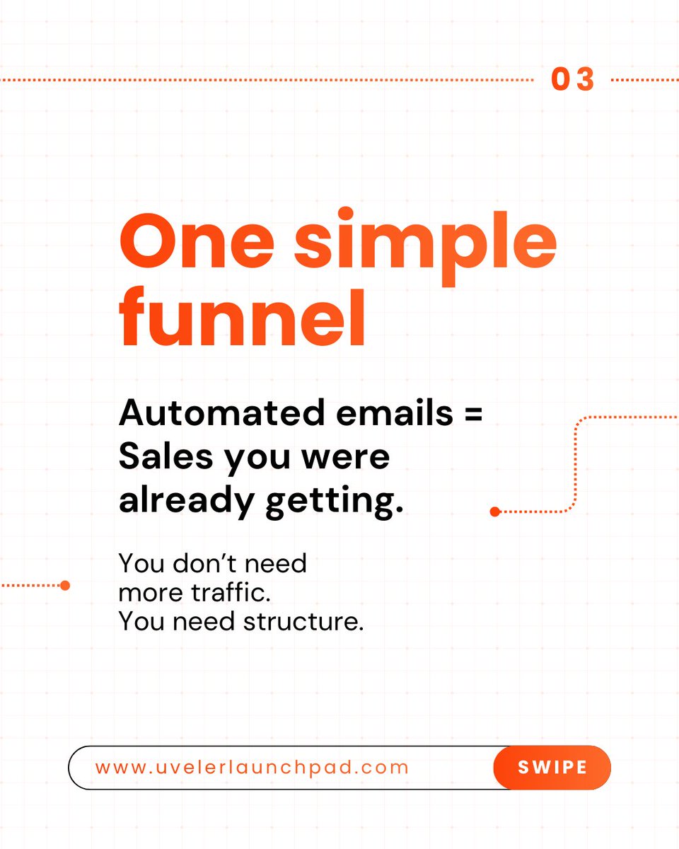 You’re not losing sales because your offer is bad.
You’re losing them because there’s no system catching them.

Traffic means nothing without follow-up.
Attention means nothing without structure.

Stop chasing more leads.
Start converting the ones you already have.

Build the sys