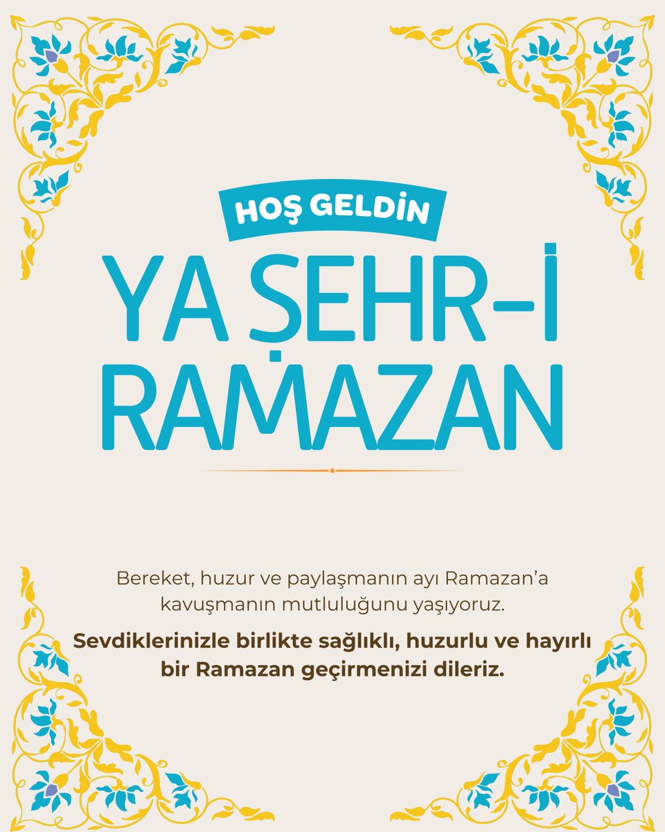 ptt_pal's tweet photo. On bir ayın sultanı Ramazan-ı Şerif’e kavuşmanın sevinci ve heyecanı içindeyiz.

Bu mübarek ayın; kalplerimizi arındırmasını, dualarımızı kabul buyurmasını ve hayatımıza rahmet iklimi taşımasını niyaz ederiz.

Ramazan-ı Şerif’imiz mübarek olsun.

#ramazan #ramazanayı https://t.co/YsTVhseU18