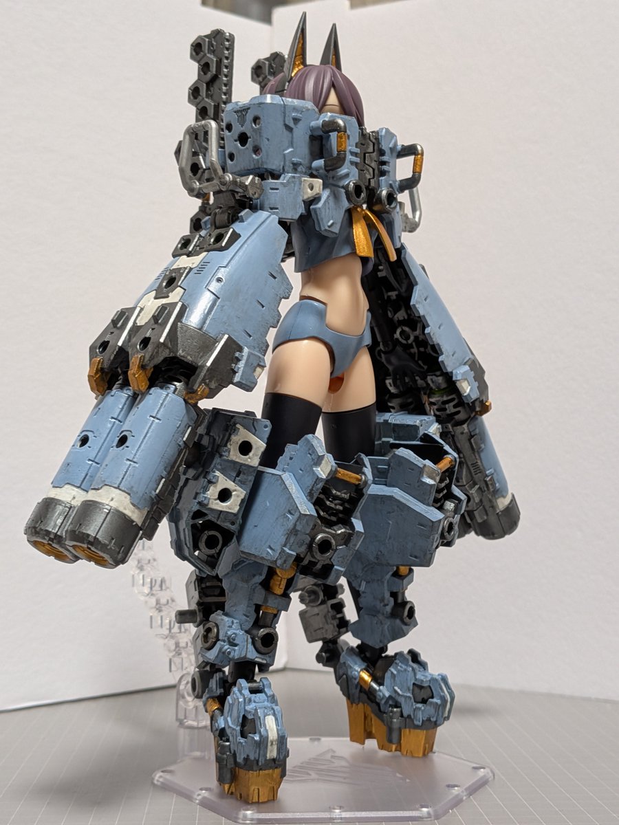 maru_jio's tweet photo. BUSTER DOLLタンクちゃん完成！
使い込まれたベテラン機体をテーマに塗装してみました！
#メガミデバイス https://t.co/hXlghRaAHC