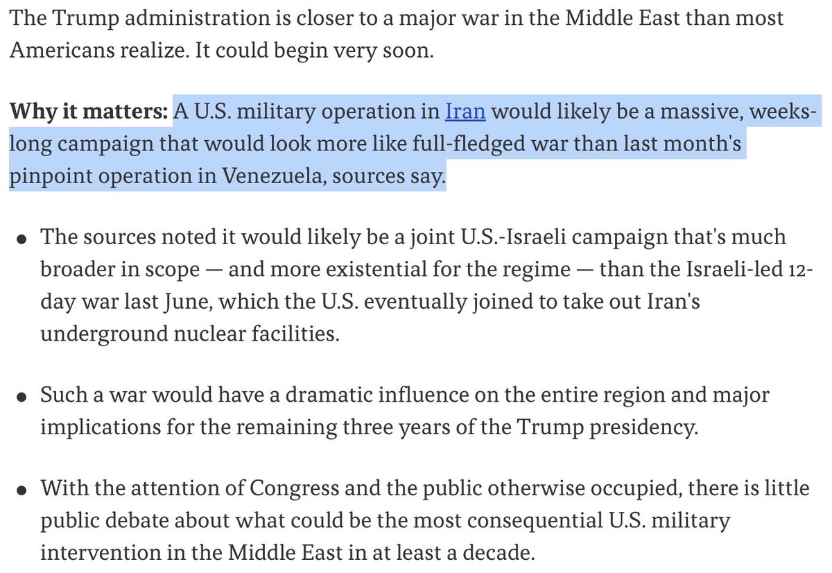 TVietor08's tweet photo. Last year Trump said Iran's nuclear program was "totally obliterated" and now his advisor tells Axios "I think there is 90% chance we see kinetic action in the next few weeks" https://t.co/ctoCcOxJhe