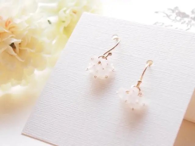 cherry 14kgf blossomsピアス/イヤリング