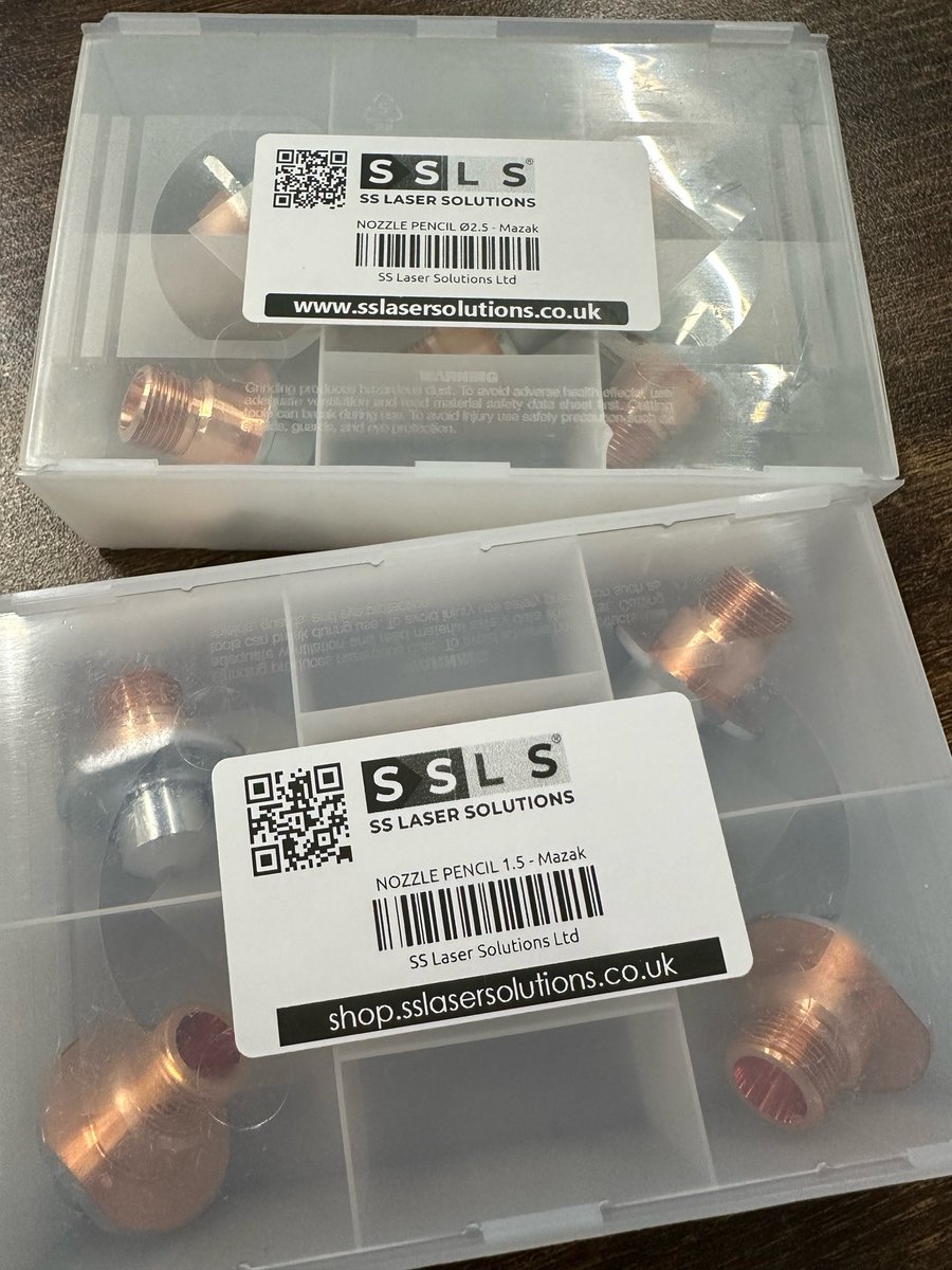 SSLaserSolution's tweet photo. Set of pencil nozzles are heading for a Mazak laser customer. 🚚

Order Online:
https://t.co/5j5a0F75QO

#laserconsumables https://t.co/Z88BJ9thLg