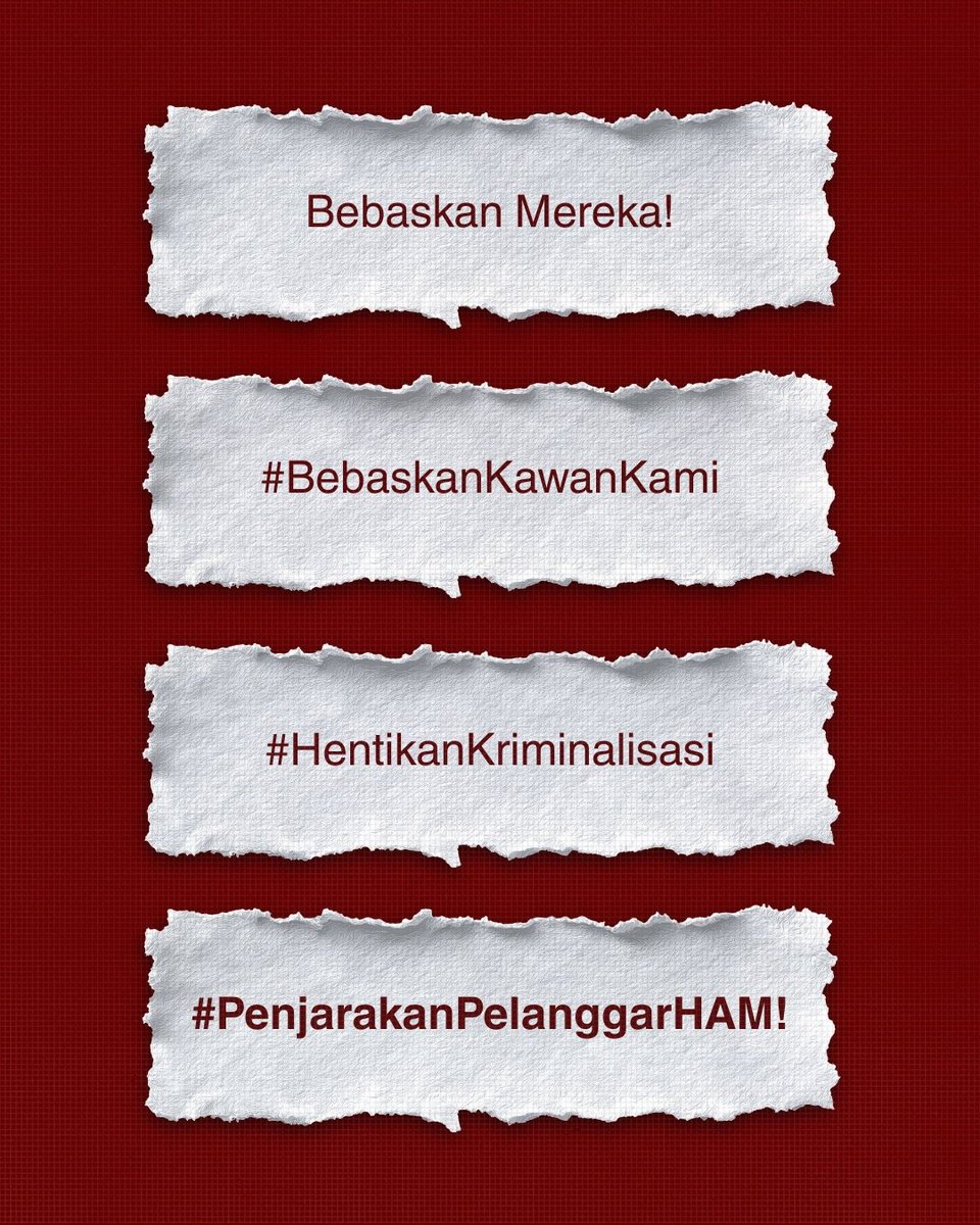 BerhakProtes's tweet image. 📢 Panggilan Hadir di Sidang Putusan Tapol BESOK!

Sidang putusan terhadap sembilan korban kriminalisasi dalam peristiwa kericuhan di rumah AS pada Agustus 2025.

🗓️ Kamis, 19 Februari 2026
⏰ 13.00 WIB
📍 PN Jakarta Utara (Sunter)

Datang. Bersolidaritas. Lawan Kriminalisasi!