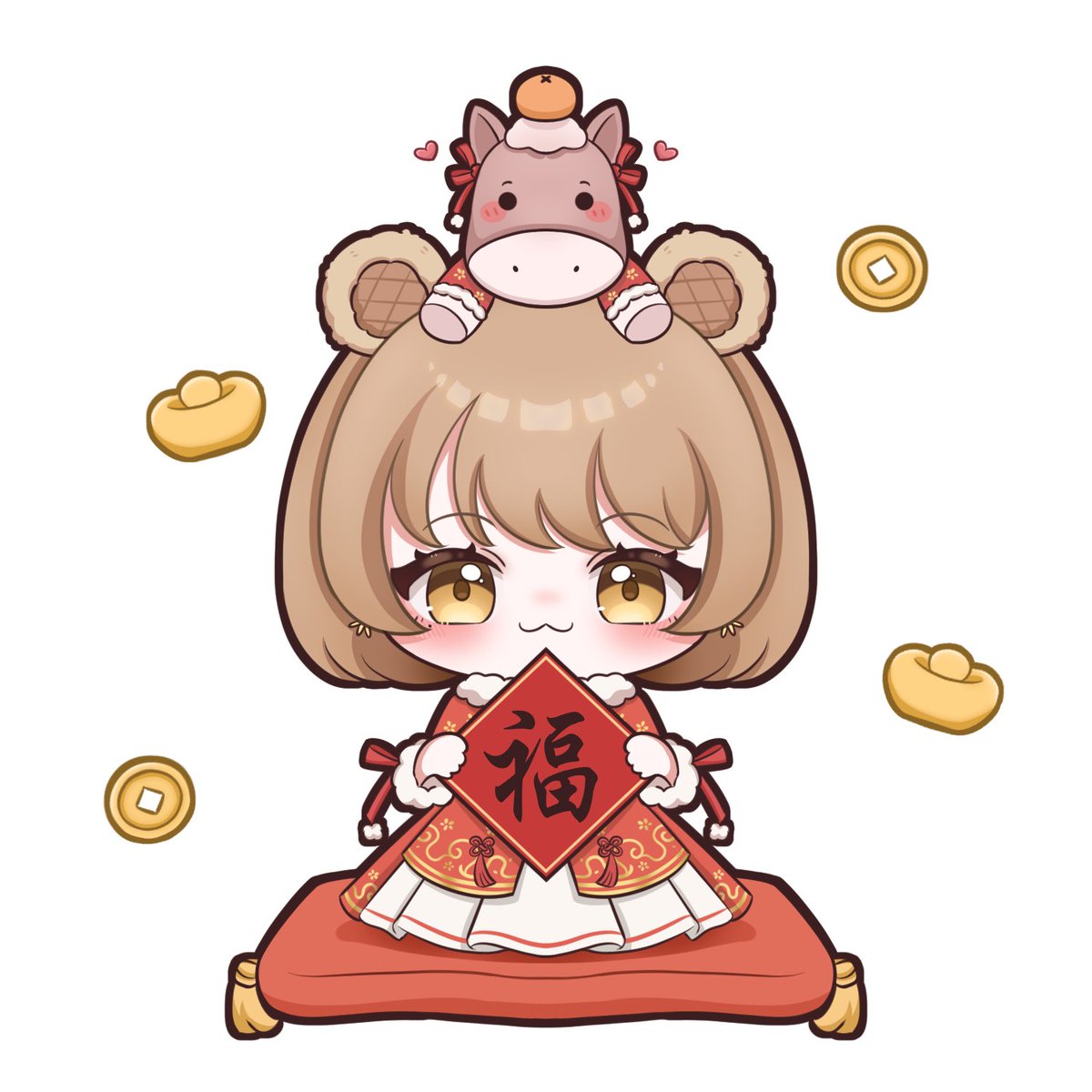 kumawari_'s tweet photo. 初二回娘家快樂！🧧

謝謝小絜老師 @chieh0210_ 辦的抽獎活動的贈圖💛✨
祝大家新年快樂賺大錢身體健康！！！

也希望我的咳嗽跟聲音快點好才能直播錄歌🥹
#kumagarden https://t.co/iBLmOtryJW