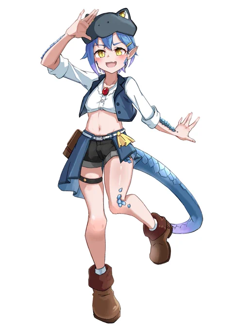 #自分で生み出した一次創作オリジナルキャラを流そう 自創作の主人公「リザ」です! 元気に動いて戦います!最近衣装が新しくなりました～!