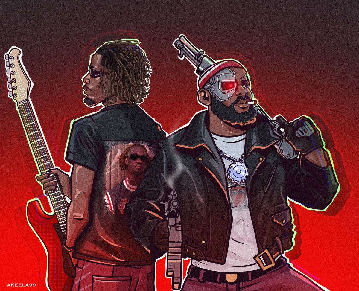 I drew <a href="/Odumodublvck_/">INDUSTRY MACHINE ⚙️</a> and <a href="/SuperSmada/">SMADA🏂</a>.  Make dem pity me😔