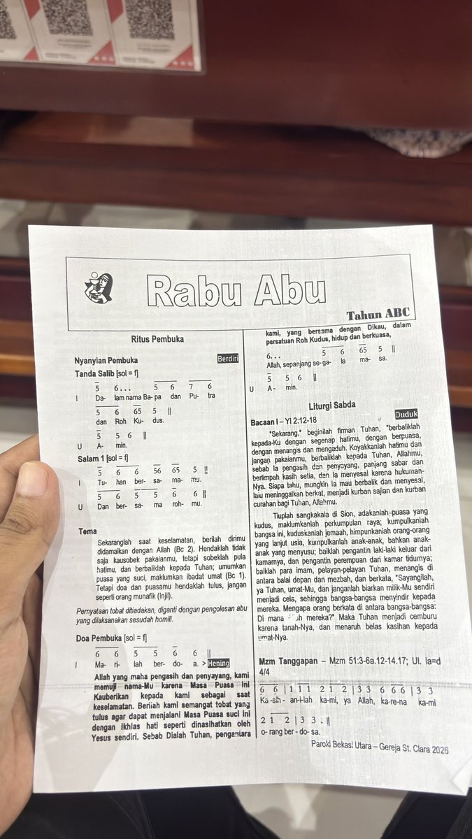 Rabu Abu dulu.