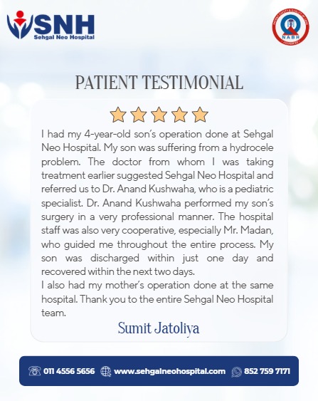 SehgalNeo's tweet photo. From pediatric surgery to elder care, we are honored to be the trusted choice for families. 💙
Thank you, Sumit Jatoliya, for your kind words about our team and Dr. Anand Kushwaha.
Contact us: ☎️ 011 4556 5656 📱 852 759 7171 #PatientExperience #SehgalNeoHospital https://t.co/Y8CU8n39VG
